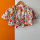 MULTI COLOUR FLORAL 2 PIECE SKIRT & TOP SET (M)