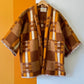 CARAMEL PLAID BLANKET COAT (O/S)