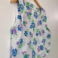 BLUE & PURPLE RETRO FLOWER CROP TANK (M/L)