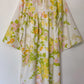 PASTEL FLOWER POWER BELL SLEEVE DRESS (M/L)