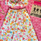 MULTI COLOUR FLORAL 2 PIECE SKIRT & TOP SET (M)