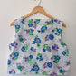 BLUE & PURPLE RETRO FLOWER CROP TANK (M/L)