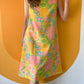 DRESS in 60s crepe floral mod (size MEDIUM)