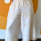 TUFTED CREAM FRINGE PANTS (M)