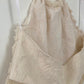 TUFTED CREAM FRINGE HALTER TOP (S)