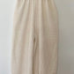 CREAM CHENILLE FRINGE PANTS (S)