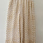 TUFTED CREAM FRINGE PANTS (M)