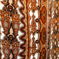 RICH CHOCOLATE TONED SILKY HALTER DRESS (S)