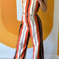 JUMPSUIT in 70s stripes (size MEDIUM)