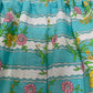 BLUE FLORAL STRIPE SHORTS (L)