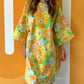 ORANGE ALOHA HIPPIE DRESS (L)