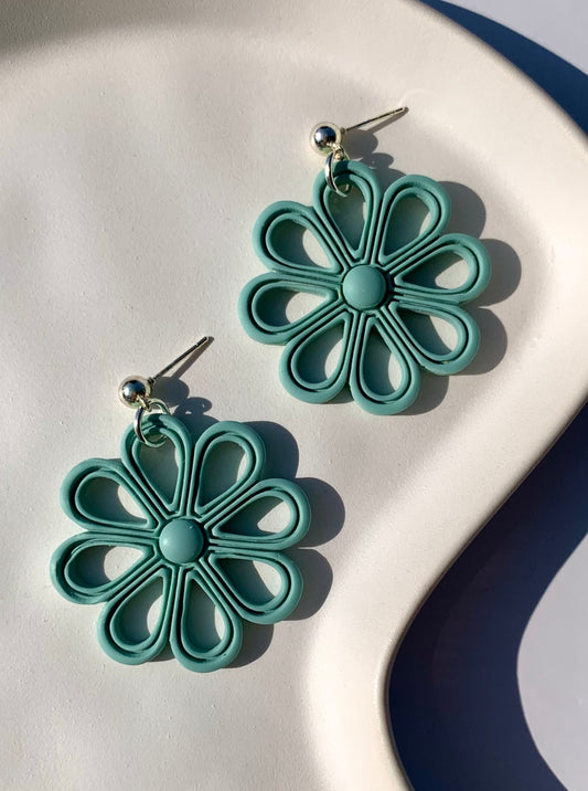 DAISY LACE in soft teal