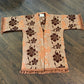 BROWN FLORAL FRINGE DUSTER (O/S)