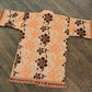 BROWN FLORAL FRINGE DUSTER (O/S)