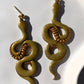 SNAKES! in olive glitter