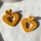 BIG LOVE in clementine & chartreuse stripe