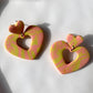 BIG LOVE in pink & chartreuse swirl
