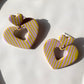 BIG LOVE in chartreuse & lavender stripe