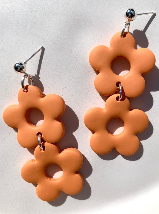 DOUBLE BLOOMS in orange sherbet