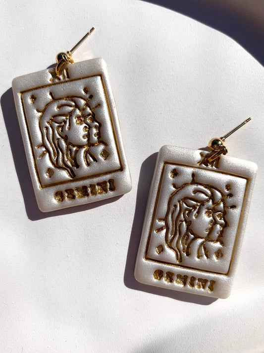 ZODIAC TAROT in cream pearl & gold *GEMINI*