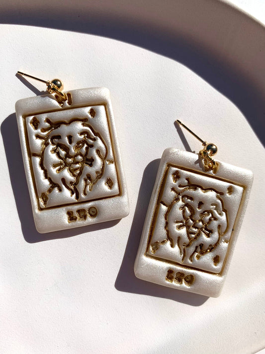 ZODIAC TAROT in cream pearl & gold *LEO*