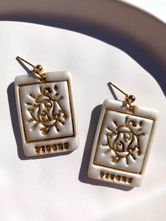ZODIAC TAROT in cream pearl & gold *PISCES*