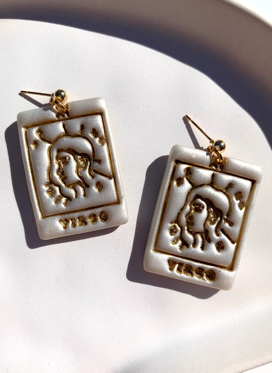 ZODIAC TAROT in cream pearl & gold *VIRGO*