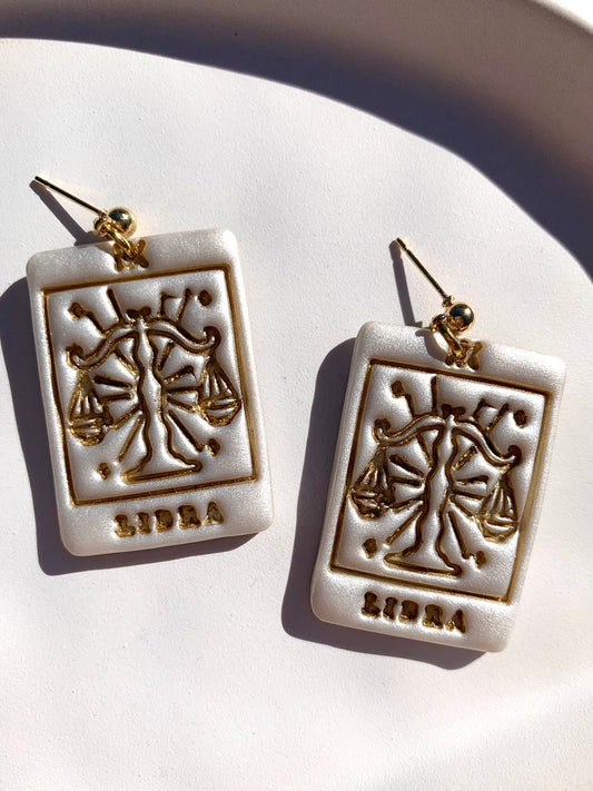 ZODIAC TAROT in cream pearl & gold *LIBRA*