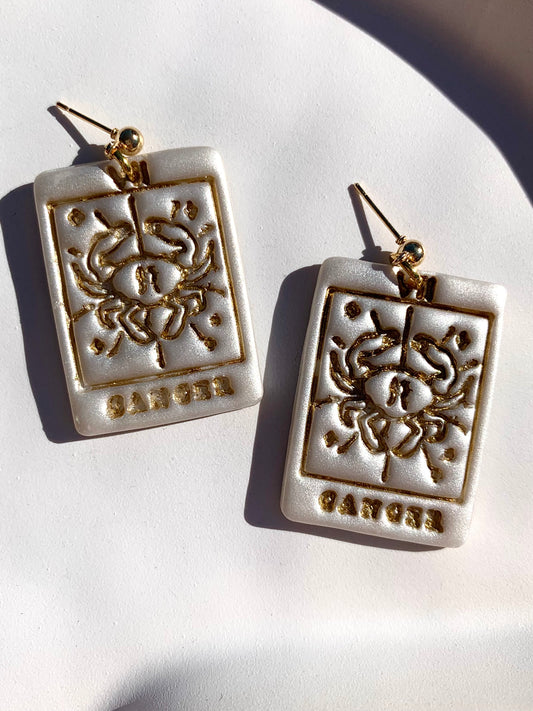 ZODIAC TAROT in cream pearl & gold *CANCER*