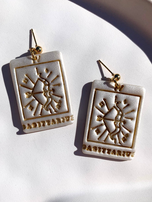 ZODIAC TAROT in cream pearl & gold *SAGGITARIUS*