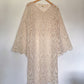 DRESS in tufted lace with bell sleeves INCLUDES SLIP FOR UNDERNEATH (size SMALL)